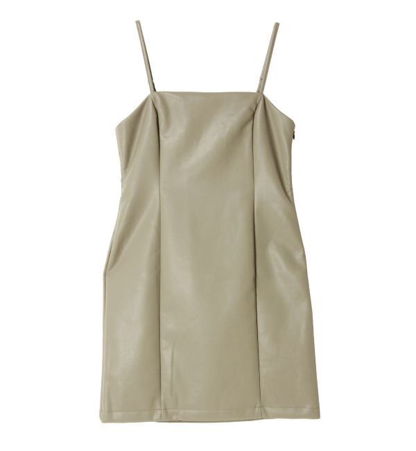 EVRIS「レザーライクミニワンピース」|ワンピース|