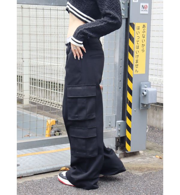 EVRIS「ローウエストカーゴポケットボリュームワイドパンツ」|その他|