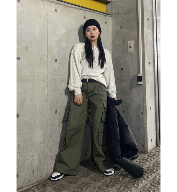 EVRIS「ローウエストカーゴポケットボリュームワイドパンツ」|その他|