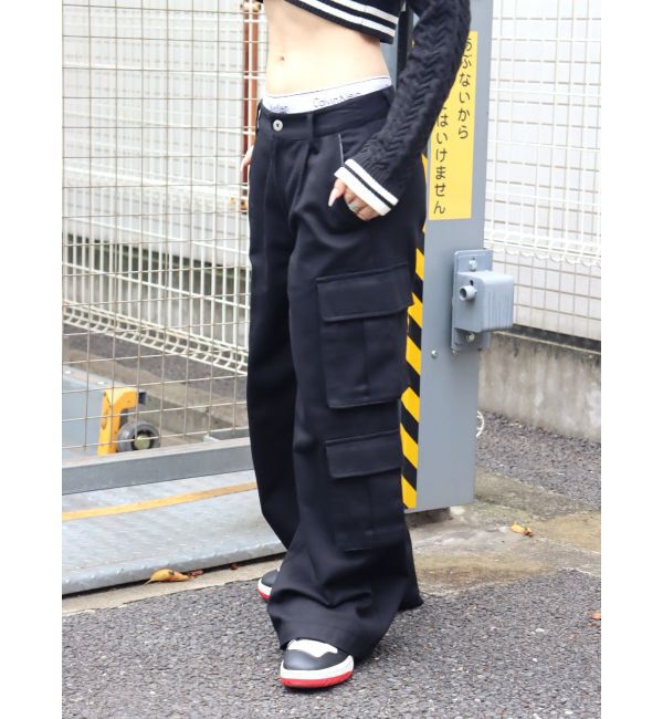 EVRIS「ローウエストカーゴポケットボリュームワイドパンツ」|その他|