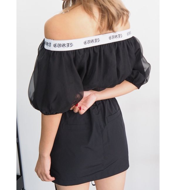 EVRIS「ロゴラインオフショルトップス」|シャツ・ブラウス|