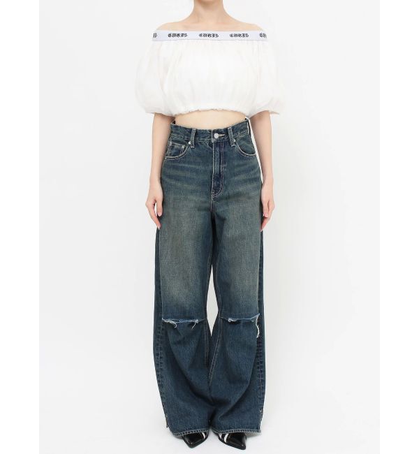 EVRIS「ロゴラインオフショルトップス」|シャツ・ブラウス|