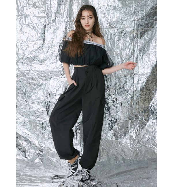 EVRIS「ロゴラインオフショルトップス」|シャツ・ブラウス|