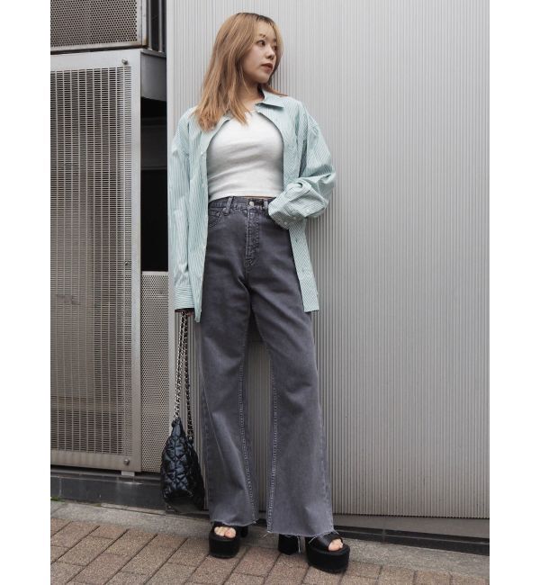 EVRIS「SUNNYストライプオーバーサイズシャツ」|シャツ・ブラウス|