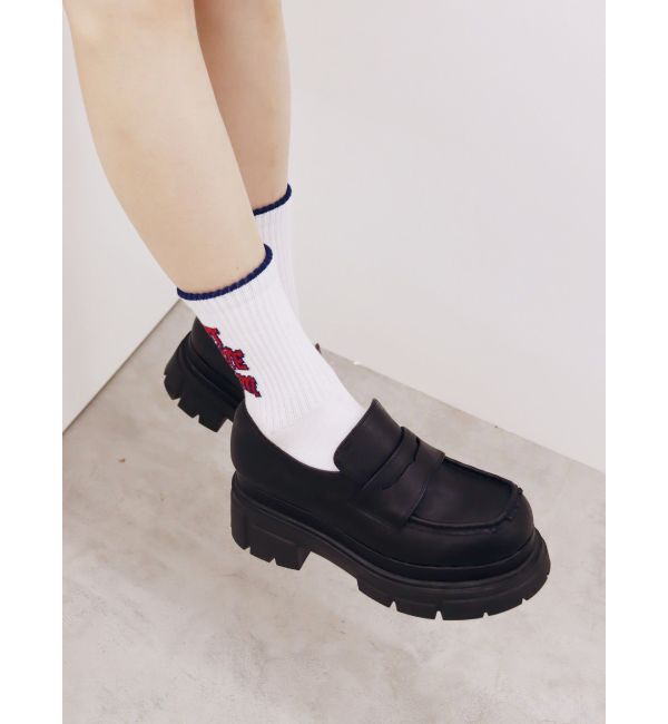 EVRIS「vintage プラットフォームローファー」|ローファー|