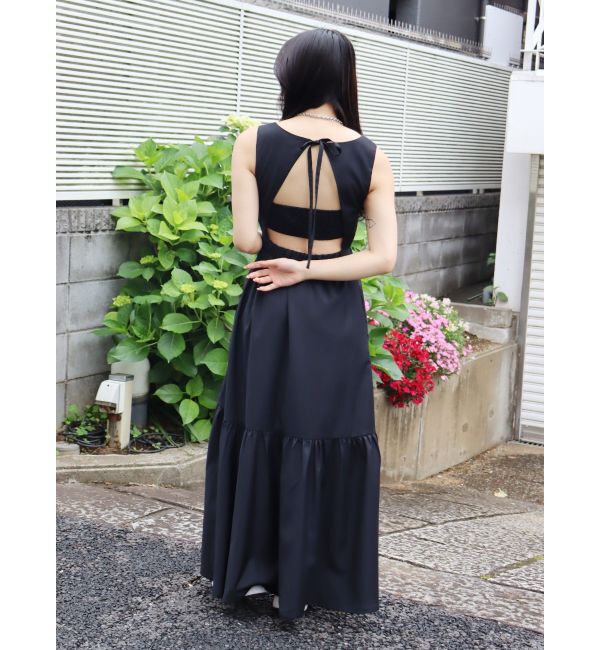 EVRIS「バックシャーリングロングワンピース」|ワンピース|