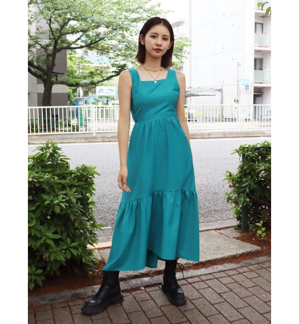 EVRIS「バックシャーリングロングワンピース」|ワンピース|