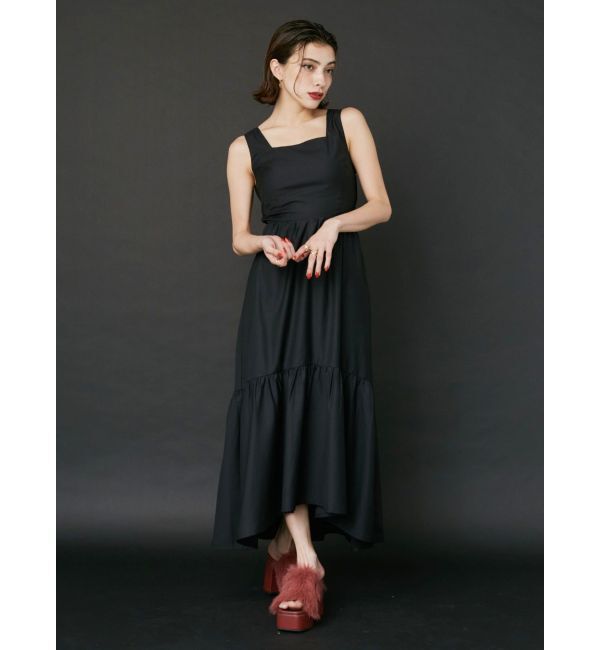 EVRIS「バックシャーリングロングワンピース」|ワンピース|