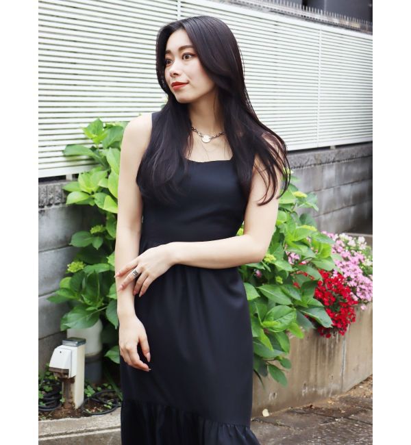 EVRIS「バックシャーリングロングワンピース」|ワンピース|