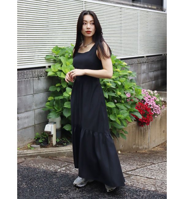 EVRIS「バックシャーリングロングワンピース」|ワンピース|