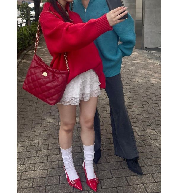 EVRIS「SUNNYハーフジップニットトップス」|ニット・セーター|