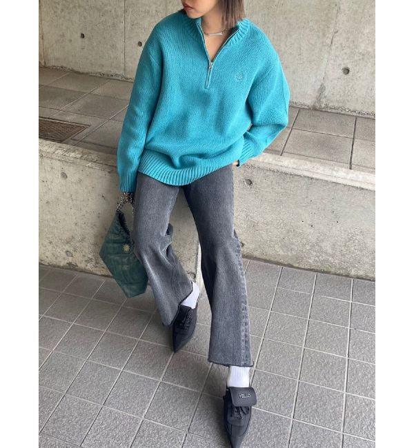 EVRIS「SUNNYハーフジップニットトップス」|ニット・セーター|