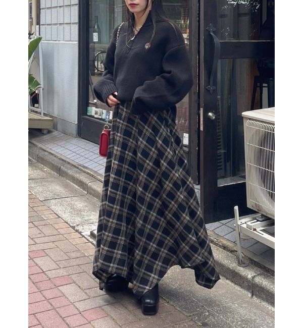 EVRIS「SUNNYハーフジップニットトップス」|ニット・セーター|