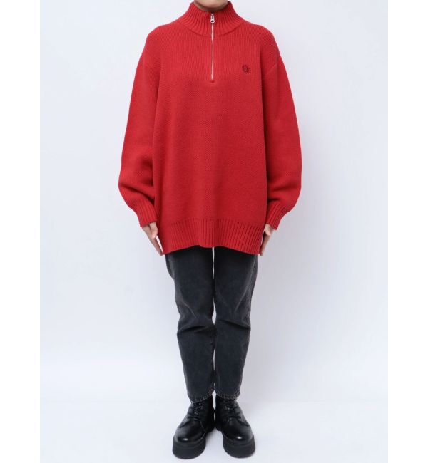 EVRIS「SUNNYハーフジップニットトップス」|ニット・セーター|