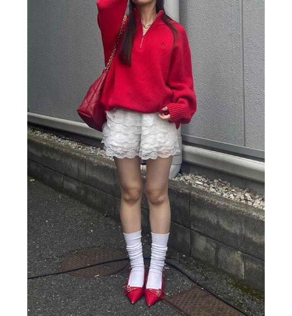 EVRIS「SUNNYハーフジップニットトップス」|ニット・セーター|