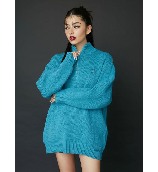 EVRIS「SUNNYハーフジップニットトップス」|ニット・セーター|