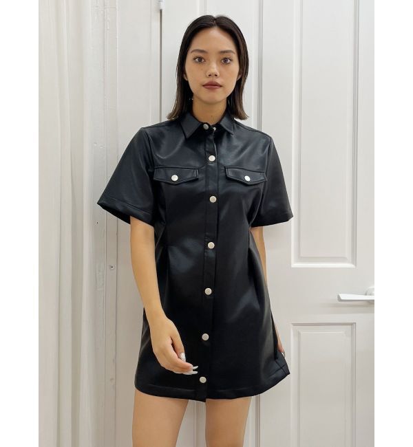 EVRIS「フェイクレザーミニワンピース」|ワンピース|