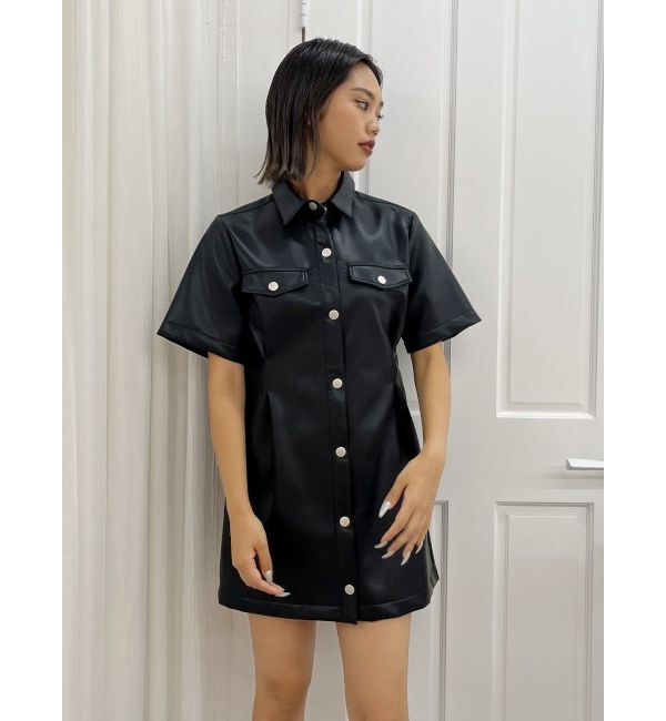 EVRIS「フェイクレザーミニワンピース」|ワンピース|