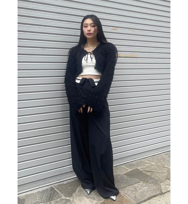 EVRIS「ベルトデザインタックワイドパンツ【セットアップ着用可能】」|その他|