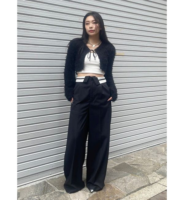 EVRIS「ベルトデザインタックワイドパンツ【セットアップ着用可能】」|その他|