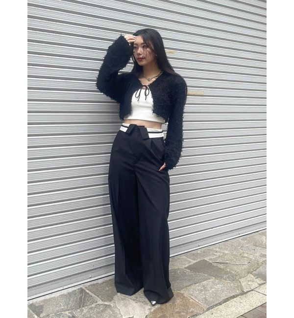 EVRIS「ベルトデザインタックワイドパンツ【セットアップ着用可能】」|その他|