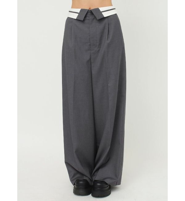 EVRIS「ベルトデザインタックワイドパンツ【セットアップ着用可能】」|その他|