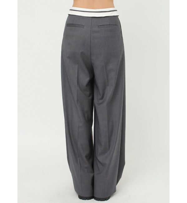 EVRIS「ベルトデザインタックワイドパンツ【セットアップ着用可能】」|その他|