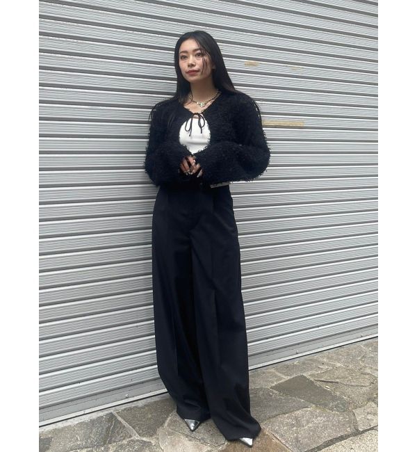 EVRIS「ベルトデザインタックワイドパンツ【セットアップ着用可能】」|その他|