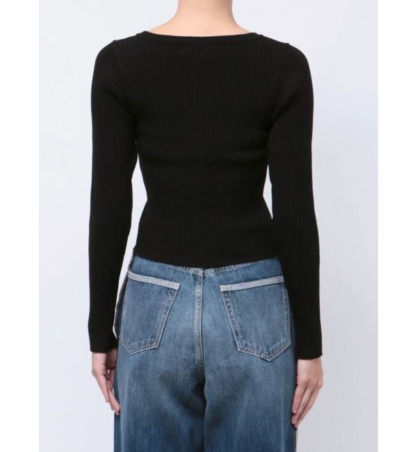 EVRIS「ワンポイントフロントボタンニットトップス」|ニット・セーター|