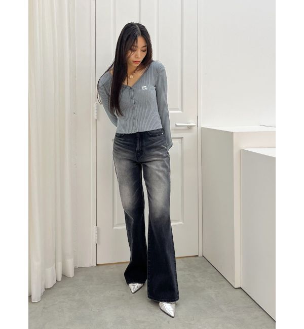 EVRIS「ワンポイントフロントボタンニットトップス」|ニット・セーター|