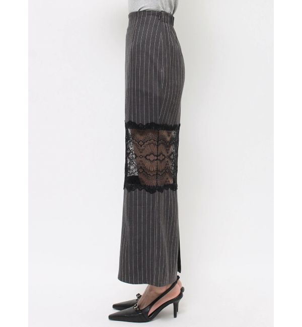 EVRIS「レース切り替えロングスカート」|スカート|