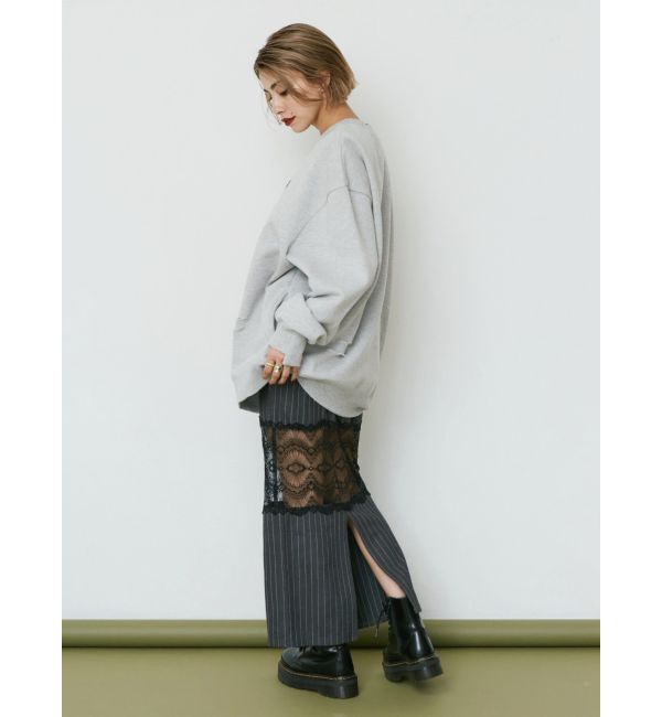 EVRIS「レース切り替えロングスカート」|スカート|