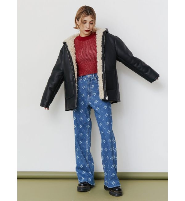 EVRIS「プレーティングリブニットトップス」|ニット・セーター|