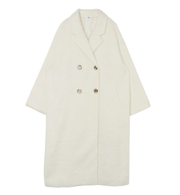 EVRIS「ラメオーバーサイズロングコート」|チェスターコート|