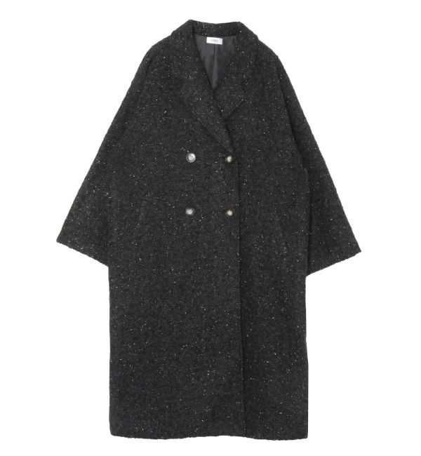 EVRIS「ラメオーバーサイズロングコート」|チェスターコート|