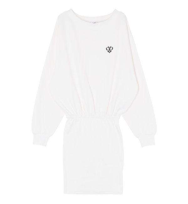 EVRIS「ワンポイントスウェットオフショルミニワンピース」|ワンピース|