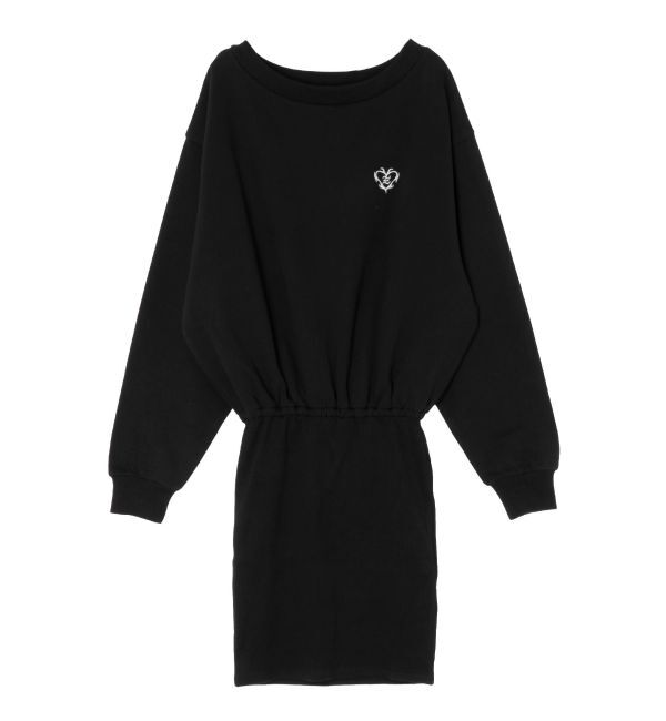 EVRIS「ワンポイントスウェットオフショルミニワンピース」|ワンピース|