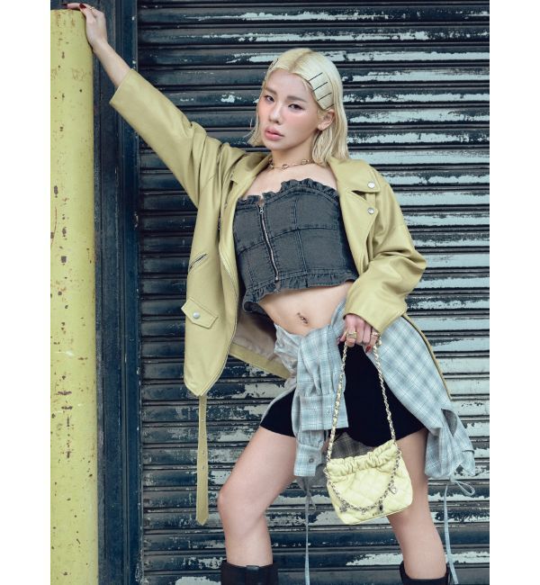 EVRIS「ルーズシルエットライダース」|ライダースジャケット|