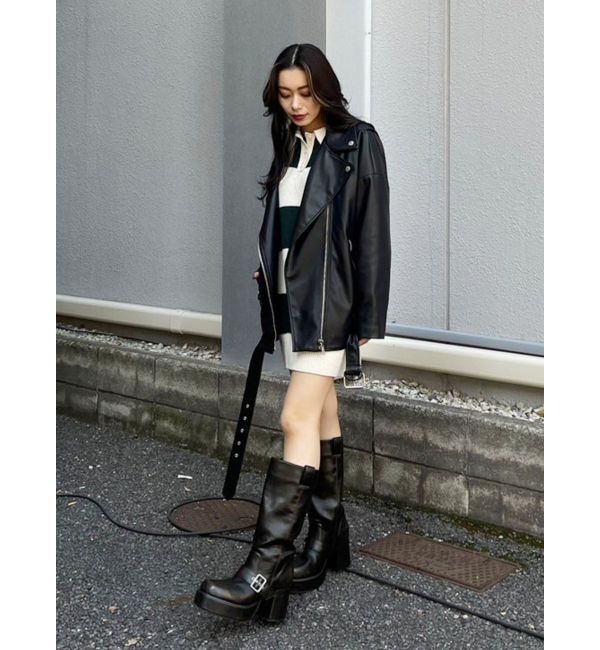 EVRIS「ルーズシルエットライダース」|ライダースジャケット|