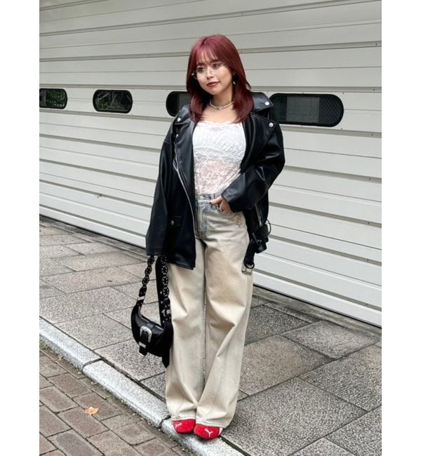 EVRIS「ルーズシルエットライダース」|ライダースジャケット|