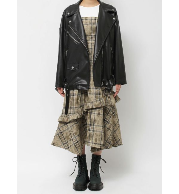 EVRIS「ルーズシルエットライダース」|ライダースジャケット|