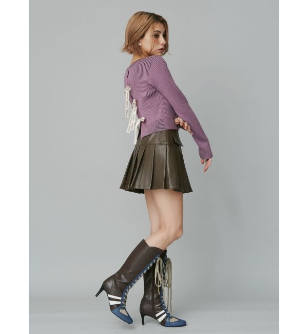 EVRIS「レザーライクプリーツミニスカート【セットアップ着用可能】」|スカート|