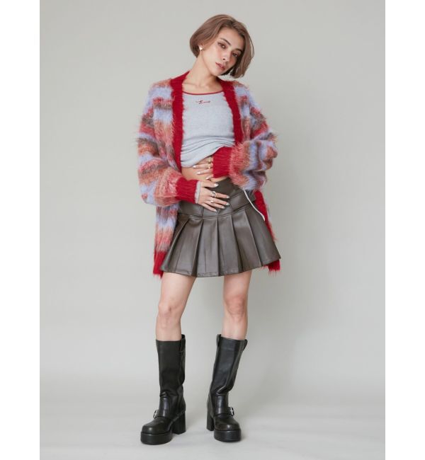 EVRIS「レザーライクプリーツミニスカート【セットアップ着用可能】」|スカート|