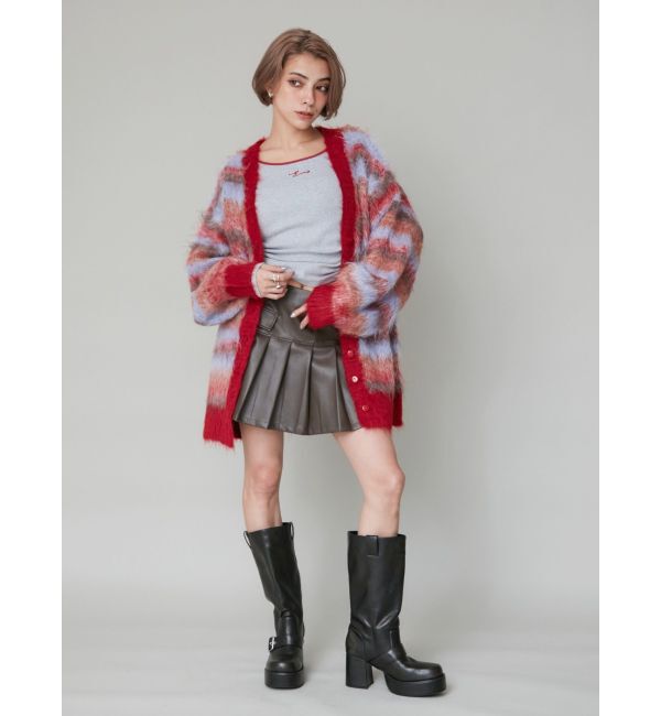 EVRIS「レザーライクプリーツミニスカート【セットアップ着用可能】」|スカート|