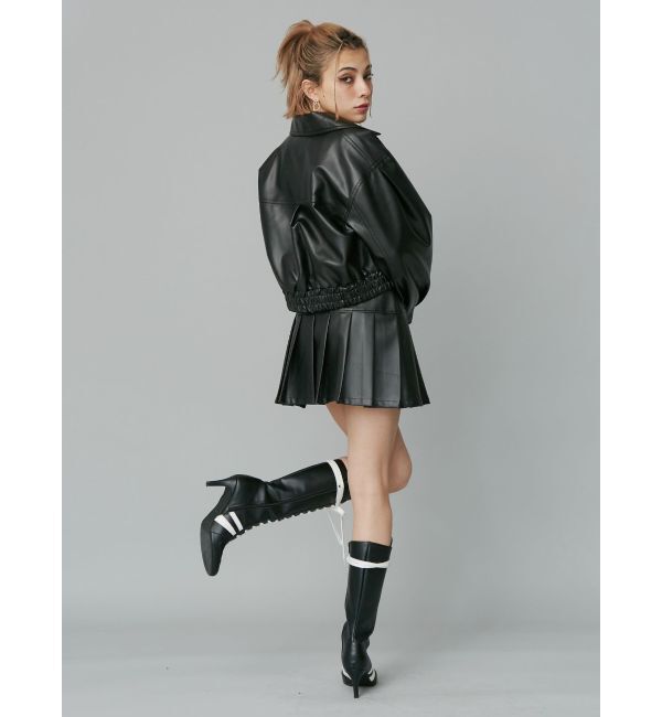 EVRIS「レザーライクプリーツミニスカート【セットアップ着用可能】」|スカート|