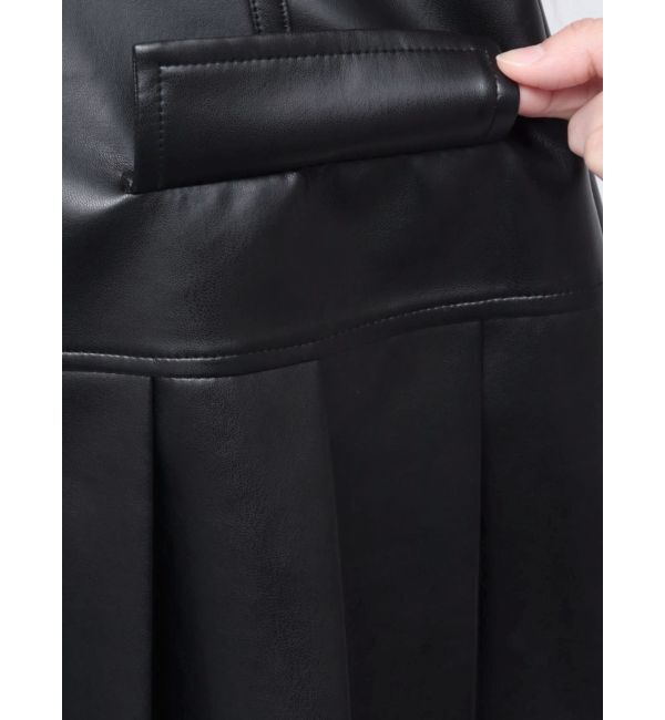 EVRIS「レザーライクプリーツミニスカート【セットアップ着用可能】」|スカート|