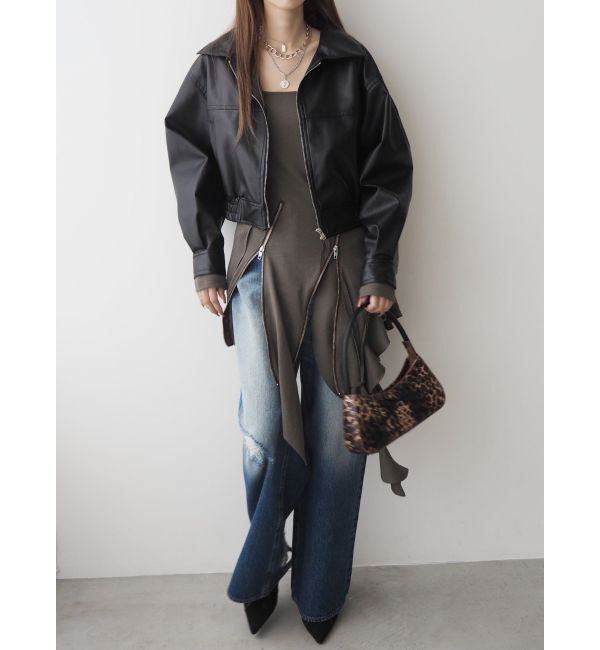 EVRIS「リボンモチーフバイカラーハンドBAG」|ハンドバッグ|