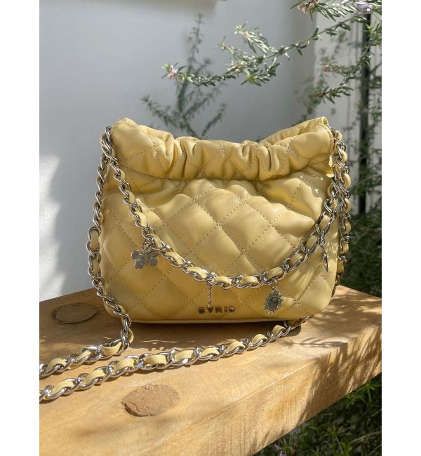 EVRIS「キルティングモチーフチェーンBAG」|ショルダー・メッセンジャー|イエロー
