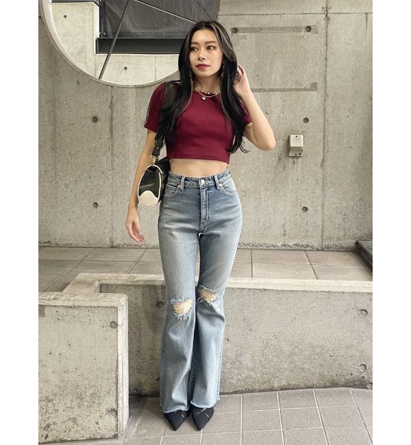 EVRIS「ワンポイントバックストラップTシャツ」|Tシャツ・カットソー|