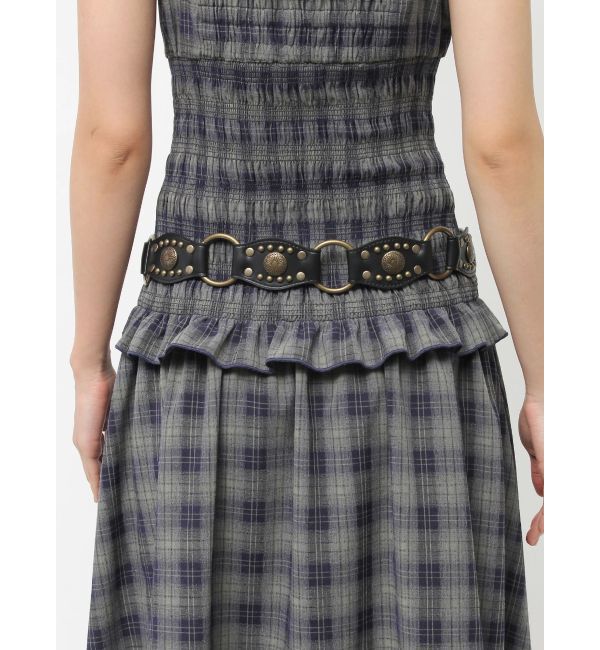 EVRIS「スタッズモチーフワイドベルト」|ベルト|